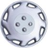 12 Inch Universal Clip-On Silver Metallic Hubcap Covers