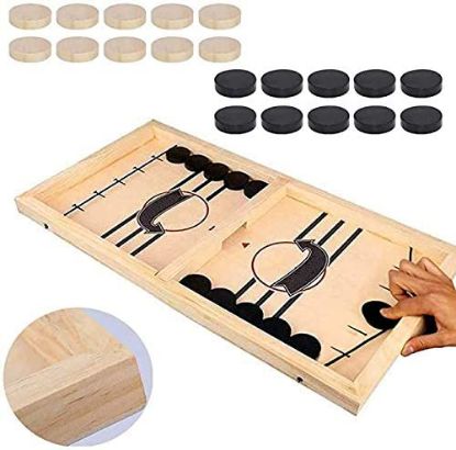 Fast Sling Puck Game Paced,Tinfence Table Desktop Battle,Winner Board Games Toys for Adults Parent-Child Interactive Chess Toy Board Table Game (22.7 in x 12.5 in)