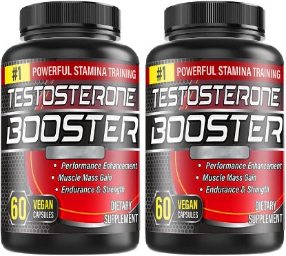 Testosterone Booster for Men, 2Pack Tribulus Terrestris Capsules Maximizes Muscle, Boost Vitality and Stamina Training